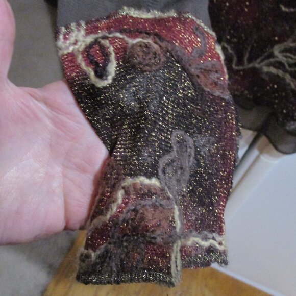 Tribal artsy Mesh Top Womens l xl - Picture 2 of 4